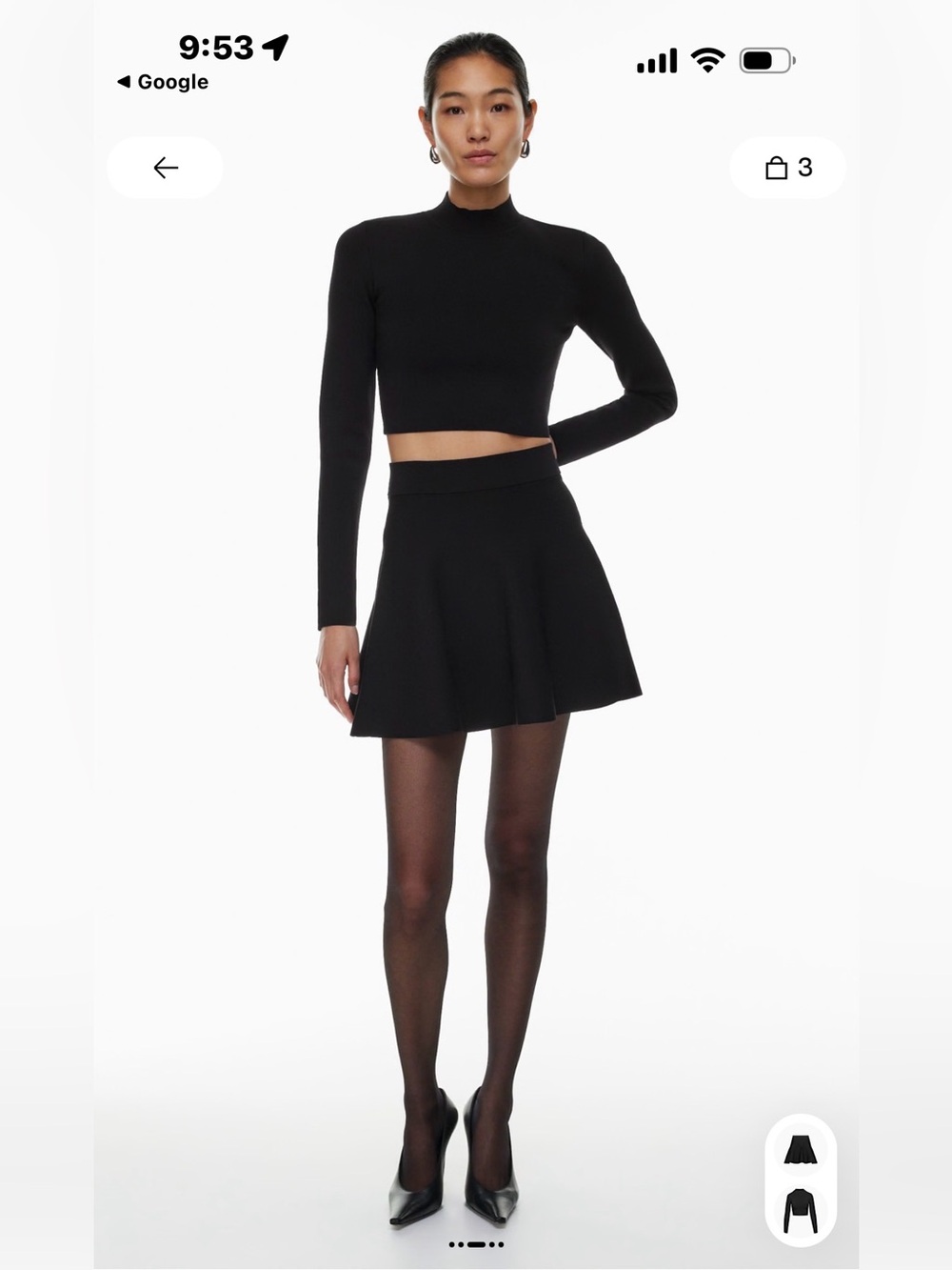 New With Tags Aritzia Babaton Sculpt Knit Elevator Skirt Sz L